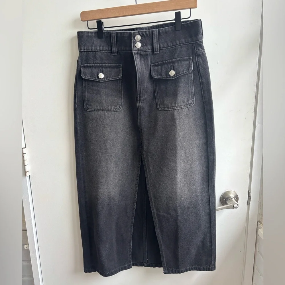 We the Free NEW WITHOUT TAGS Madison Midi Jean Skirt 27 boho minimalist‎ layered